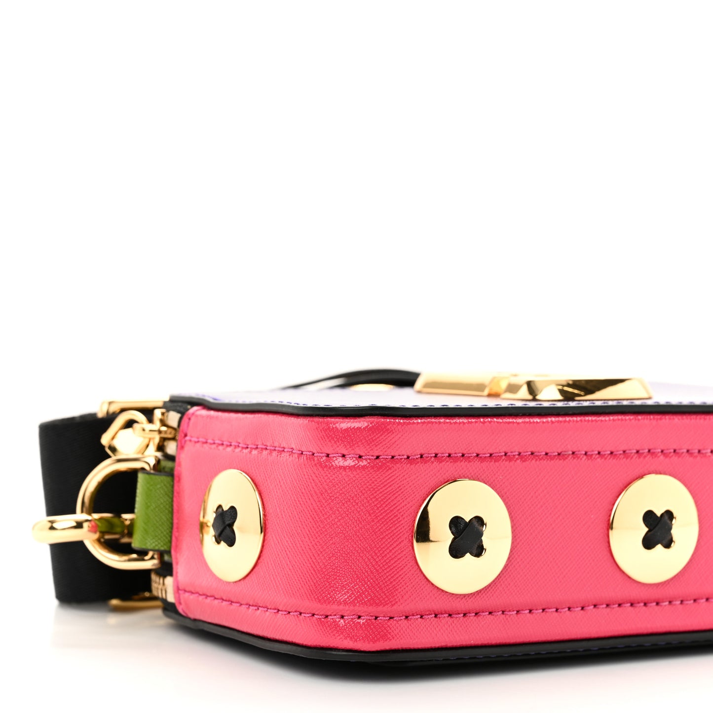 Saffino Small Stud Snapshot Camera Bag Violet Multicolor