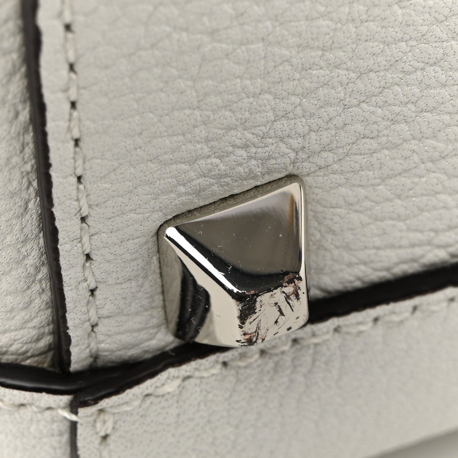 MCM Grained Calfskin Medium Milla Convertible Backpack White Flake 12 of 13