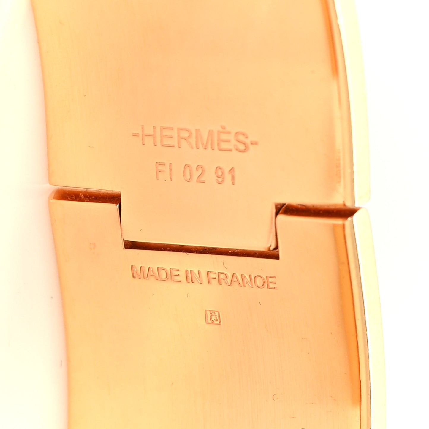 Enamel Wide Clic Clac H Bracelet GM White