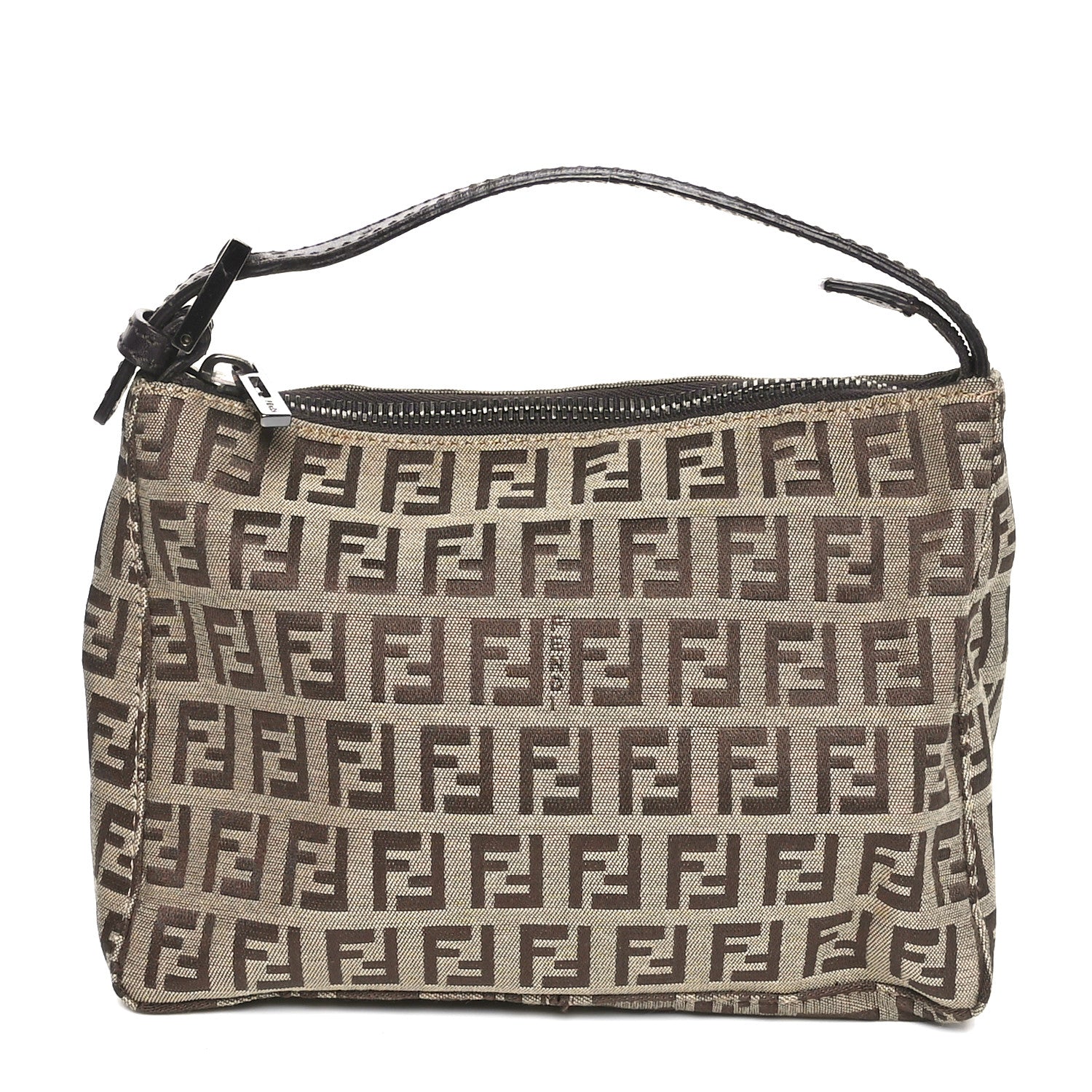 Fendi Zucchino Mini Pochette Tobacco Moro 1 of 10