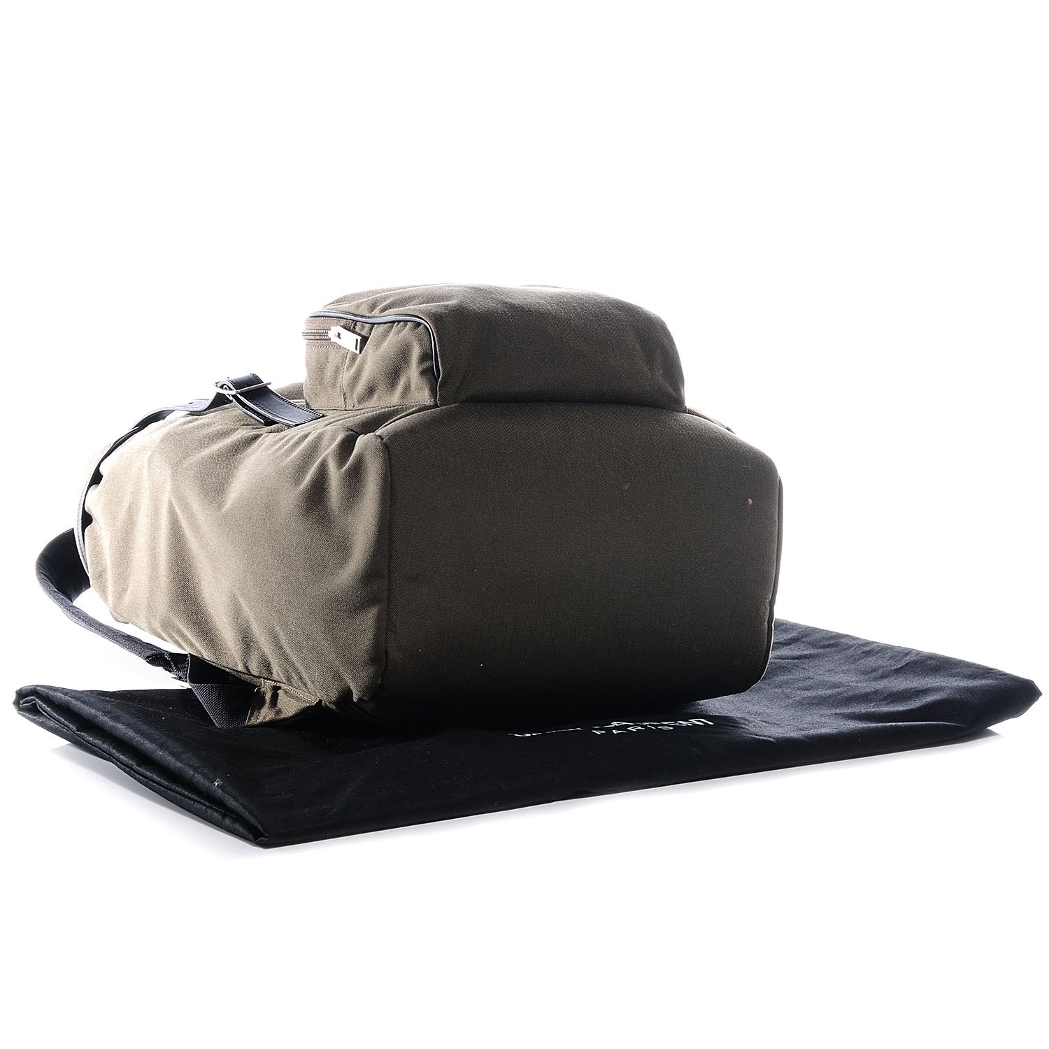 Saint Laurent Canvas Hunting Rucksack Backpack Khaki 4 of 7