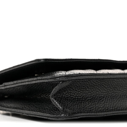 Chanel Caviar Quilted Wallet on Chain WOC Black 10 of 12