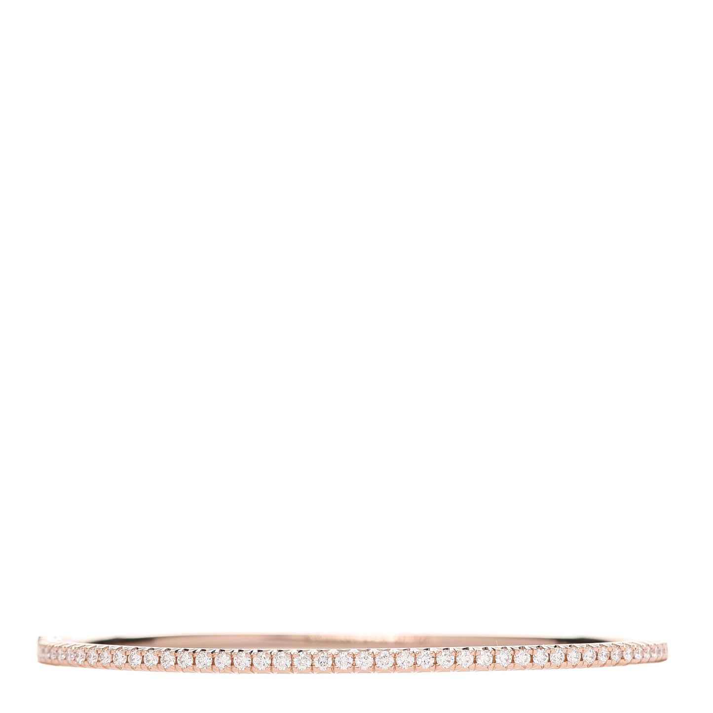 18K Rose Gold Diamond Metro Hinged Bangle Bracelet