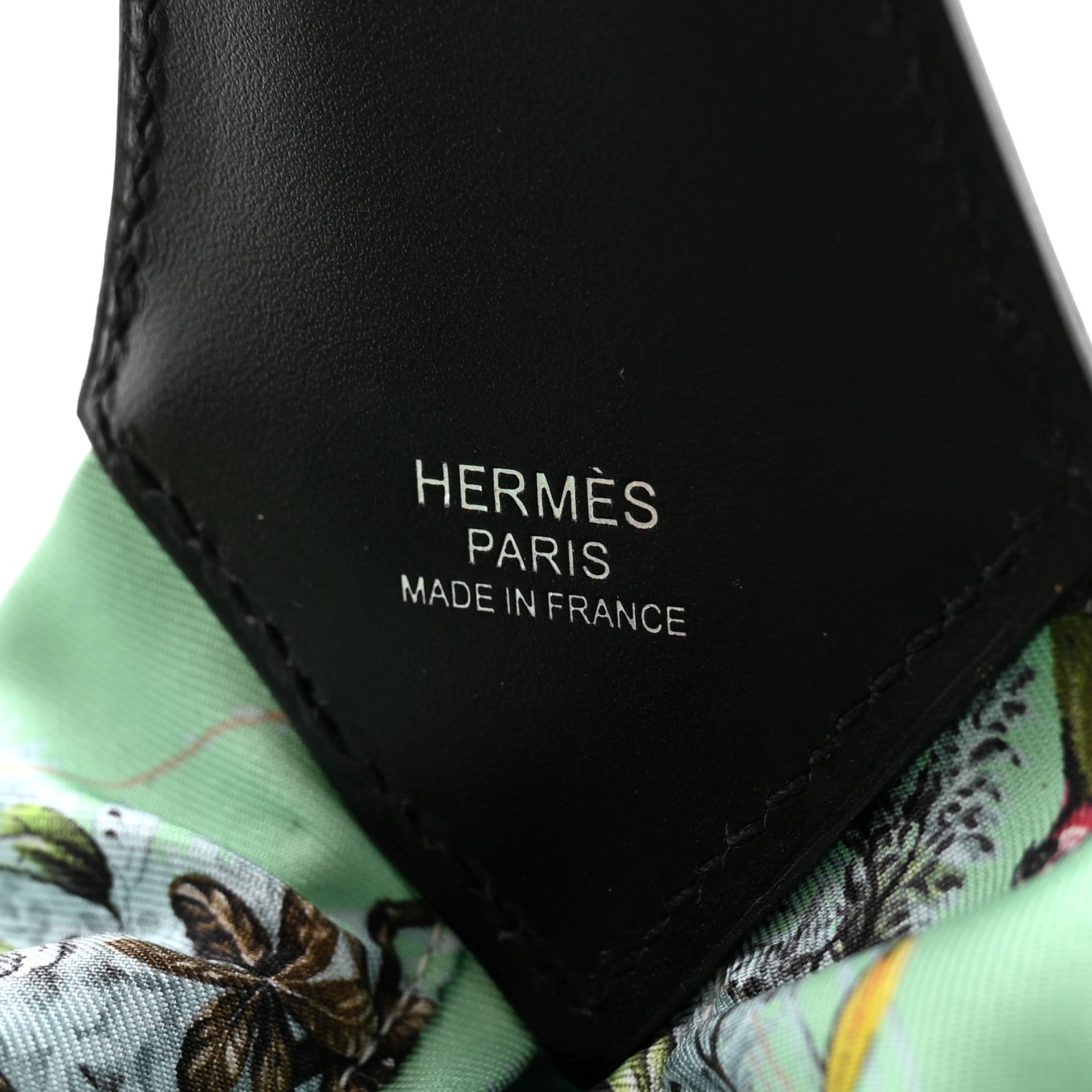 Hermes Silk Balusoie Bag Menthe Black 6 of 12