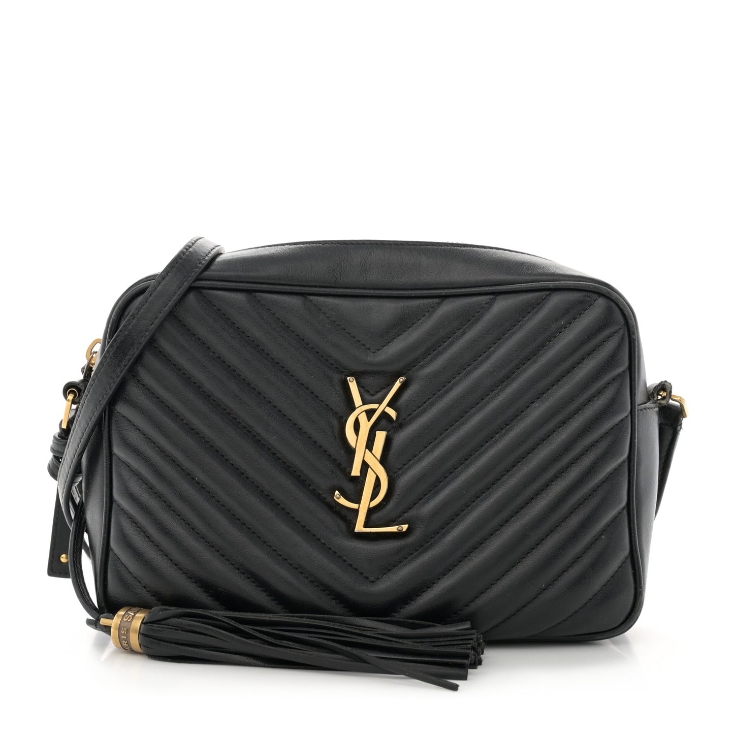Calfskin Matelasse Monogram Lou Camera Bag Black