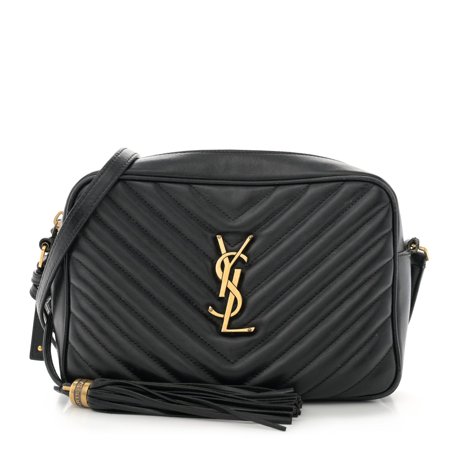 Saint Laurent Calfskin Matelasse Monogram Lou Camera Bag Black 1 of 15