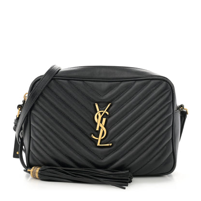 Saint Laurent Calfskin Matelasse Monogram Lou Camera Bag Black 1 of 15