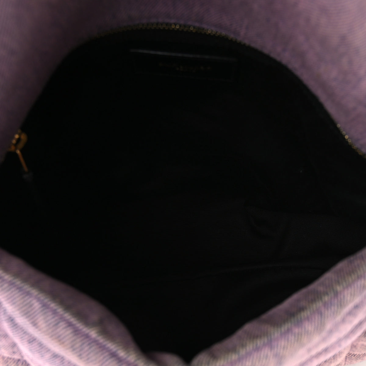 Denim Quilted Medium Loulou Puffer Monogram Chain Satchel Bleached Lilac
