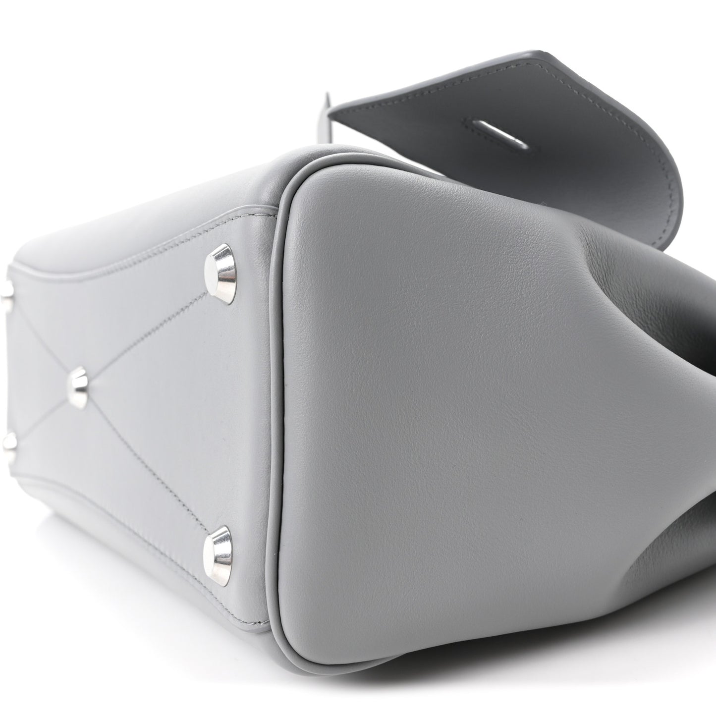 Smooth Calfskin Small Bel Air Carry All Bag Cloud Grey