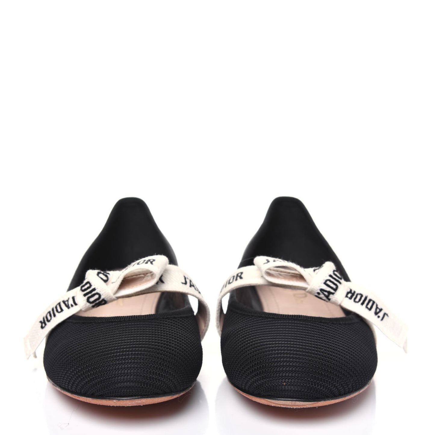Fabric Ribbon Embroidered J'Adior Ballet Flats 36.5 Black