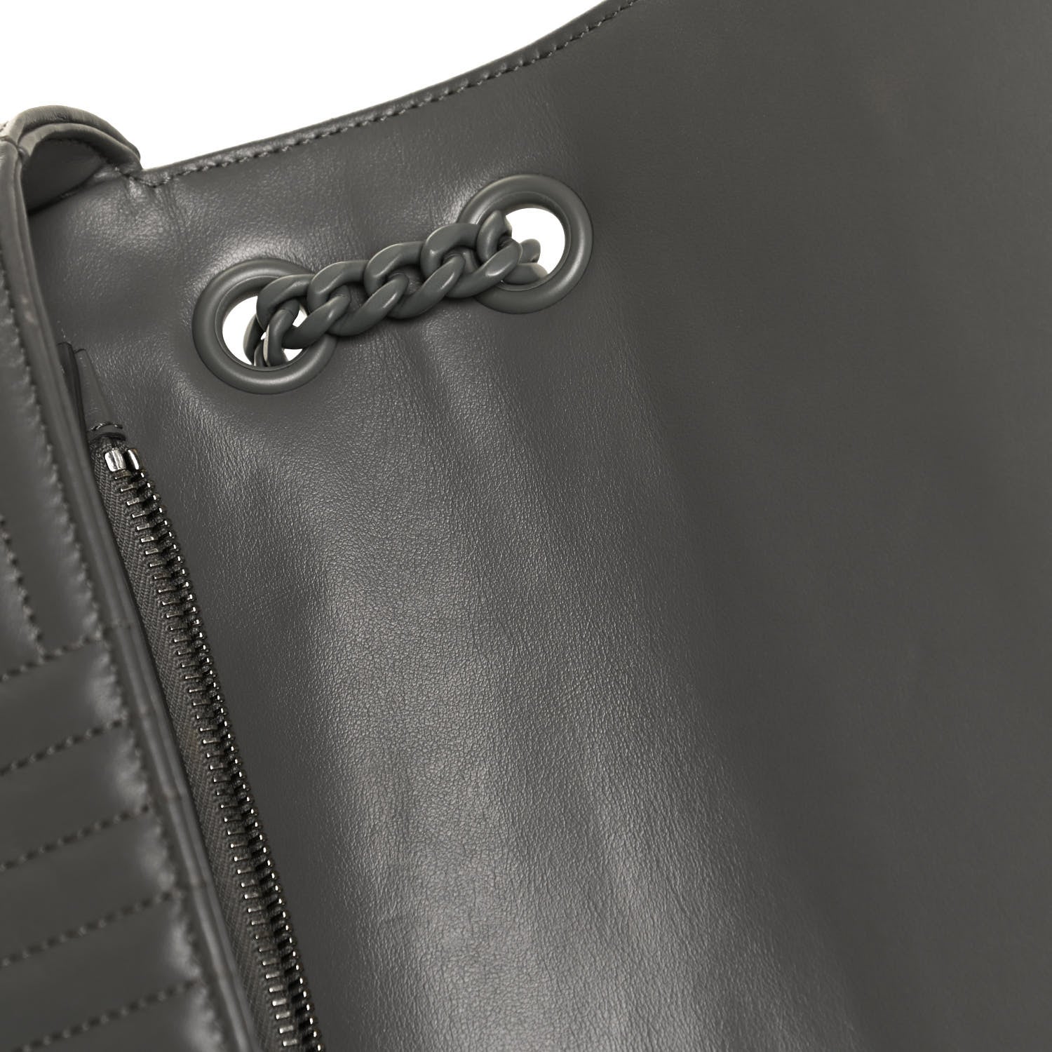 Prada Soft Calfskin Impunture Diagramme Flap Crossbody Bag Mercurio 10 of 13