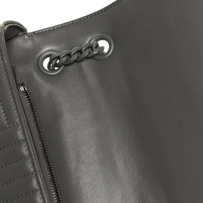 Prada Soft Calfskin Impunture Diagramme Flap Crossbody Bag Mercurio 10 of 13
