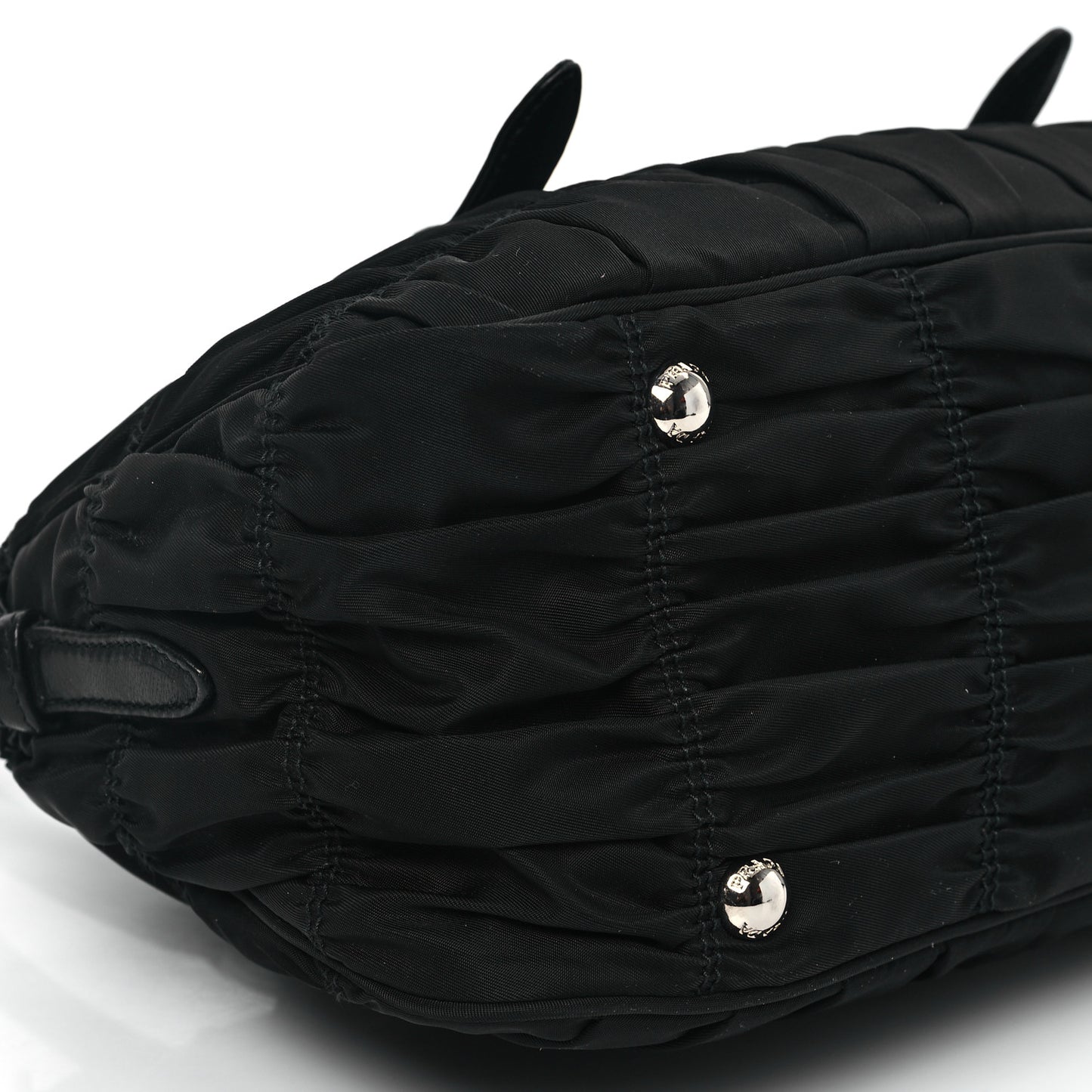 Tessuto Nylon Gaufre Shopping Satchel Black