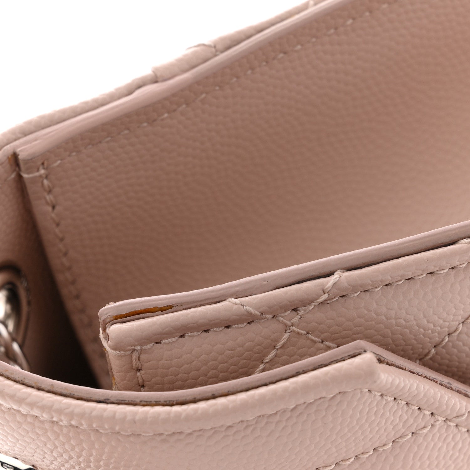 Saint Laurent Grain De Poudre Textured Mixed Matelasse Medium Triquilt Monogram Satchel Marble Pink 12 of 13