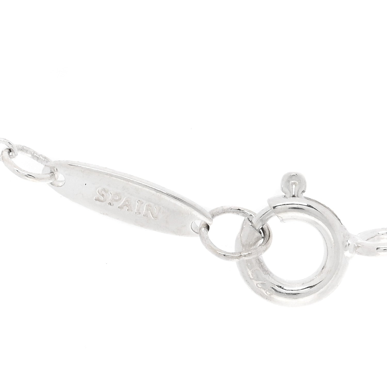 Tiffany Sterling Silver Pink Sapphire Elsa Peretti Color By The Yard 5 Station Necklace 3 of 5
