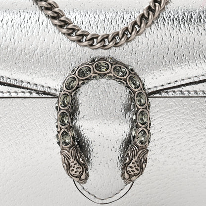 Gucci Metallic Calfskin Super Mini Dionysus Shoulder Bag Silver 8 of 11