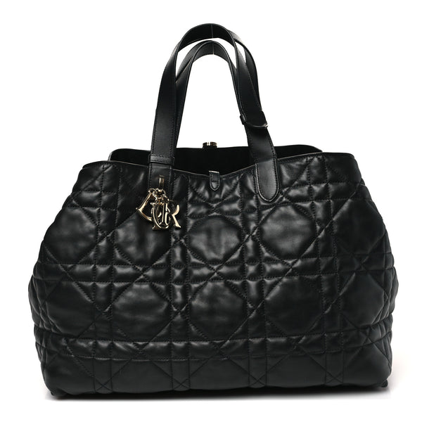 Christian Dior Calfskin Macrocannage Large Toujours Black 1870260