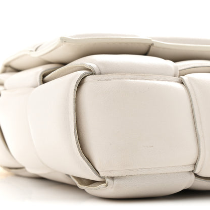 Bottega Veneta Lambskin Maxi Intreccio Padded Chain Cassette Crossbody Bag White 9 of 10