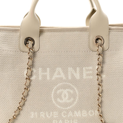 Chanel Mixed Fibers Small Deauville Tote Beige 9 of 12