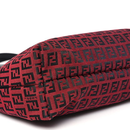 Fendi Zucchino Tote Red Black 11 of 14