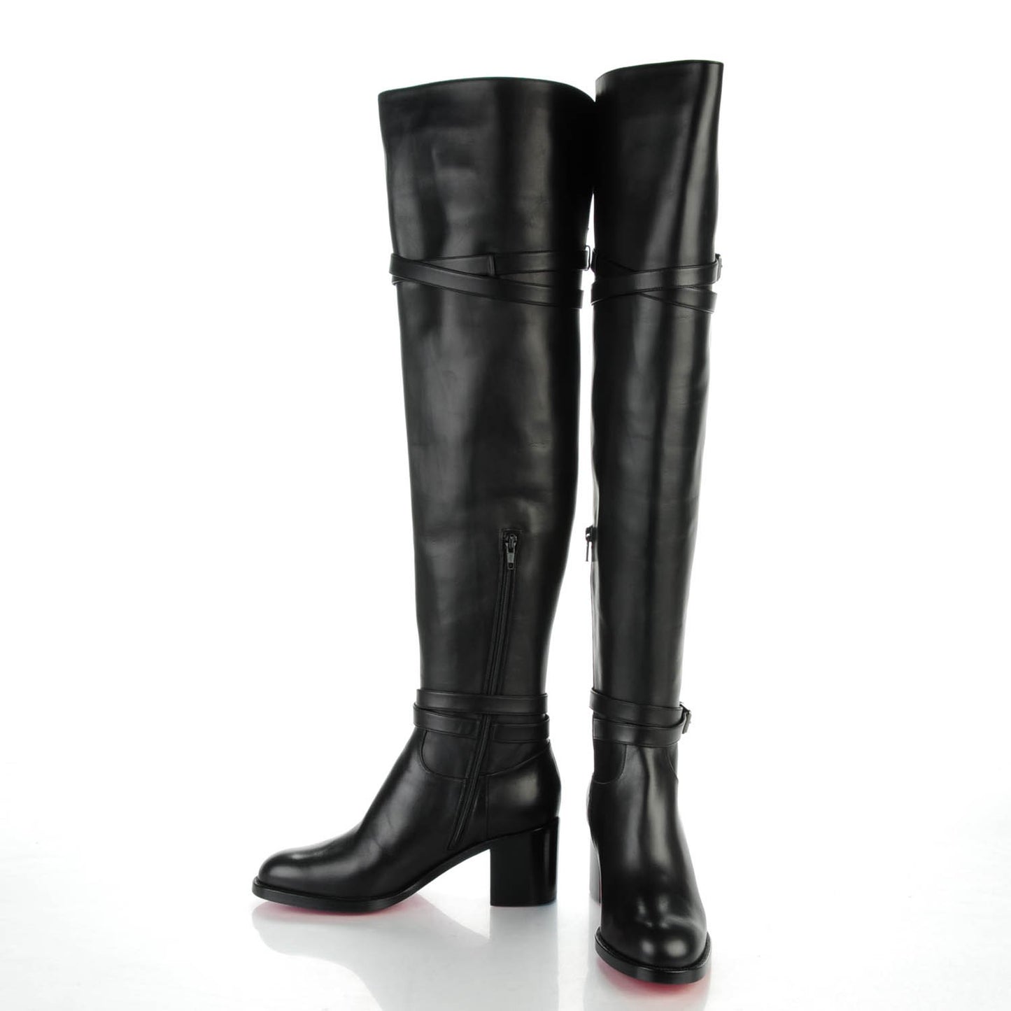 Calfskin Karialta 70 Over The Knee Boots 39.5 Black