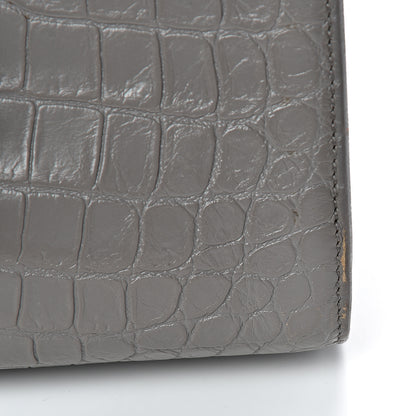 Saint Laurent Calfskin Crocodile Embossed Baby Sac De Jour Fog 12 of 23