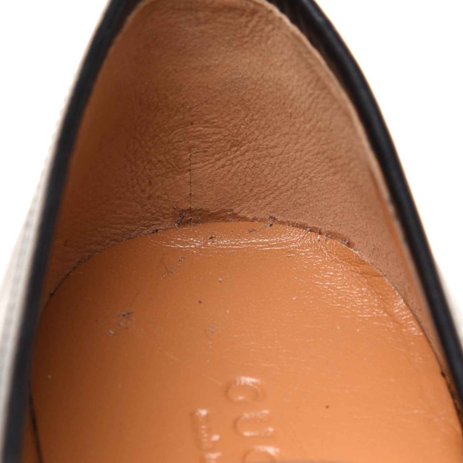 Gucci Calfskin Womens Jordaan Loafers 40.5 Black 10 of 12