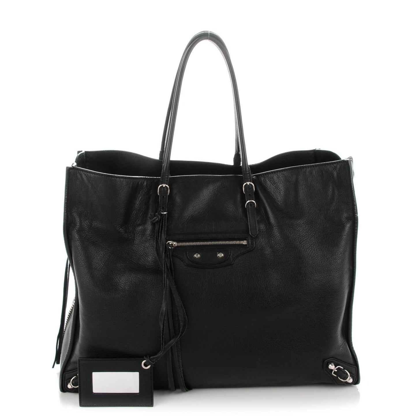 Supple Calfskin Papier A4 Tote Black