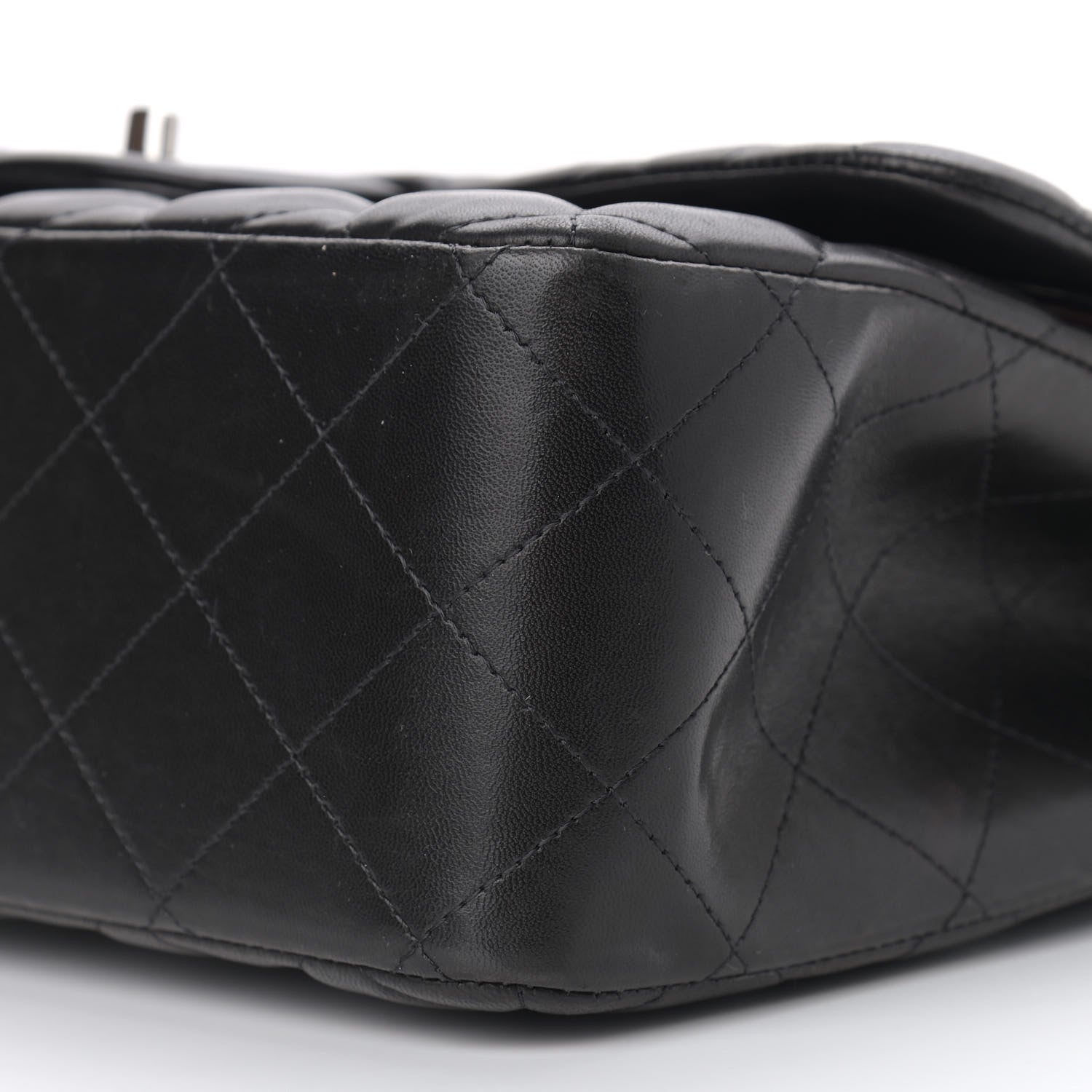 Chanel Lambskin Quilted Jumbo Double Flap Black 10 of 14