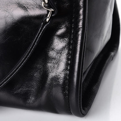 Chanel Glazed Calfskin Small Deauville Tote Black 11 of 11