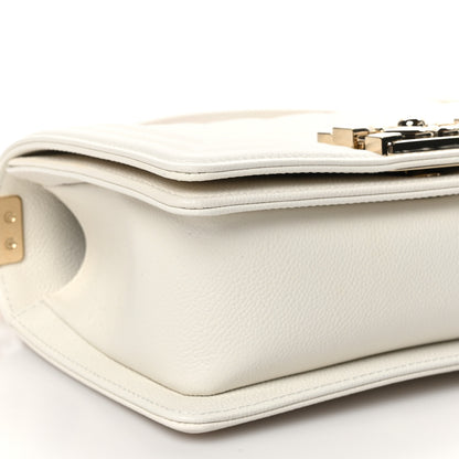 Chanel Caviar Quilted Small Boy Flap White 9 of 11