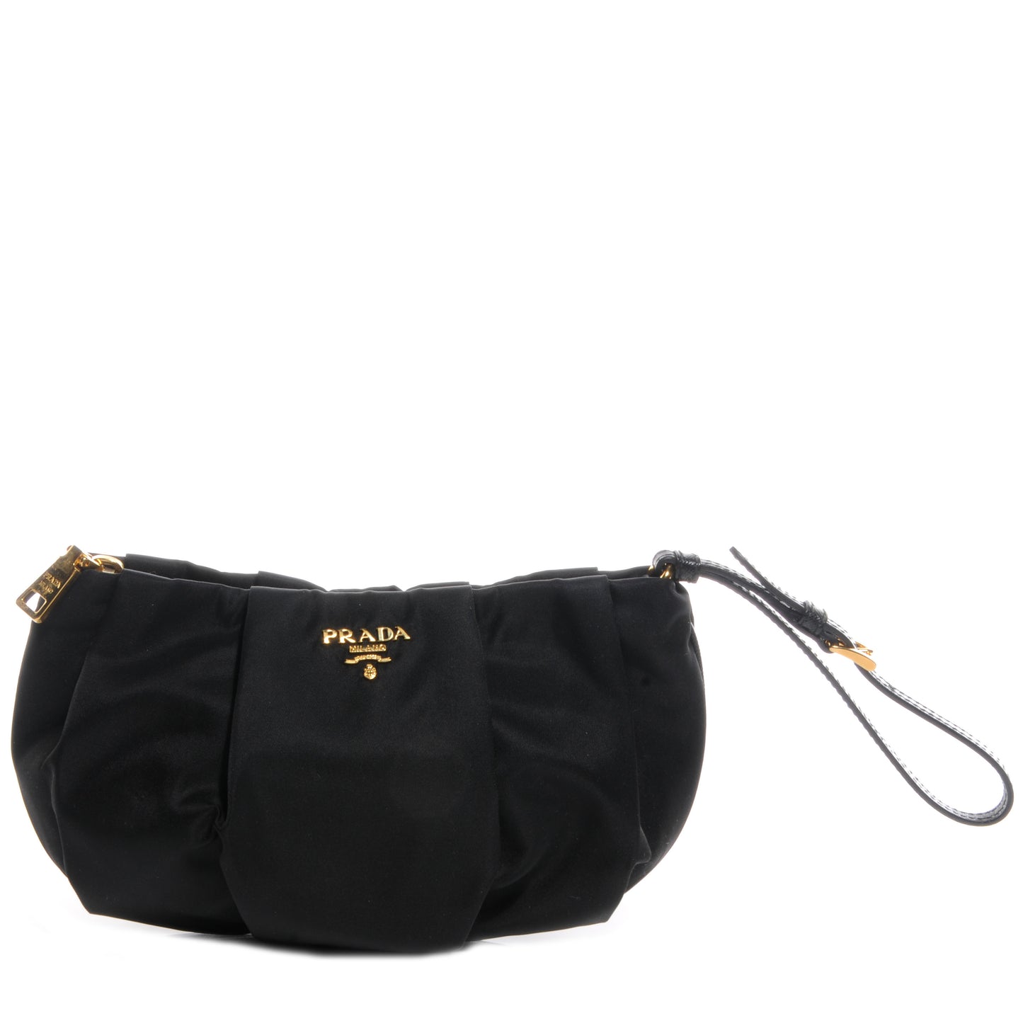 Tessuto Nylon Clutch Wristlet Nero Black