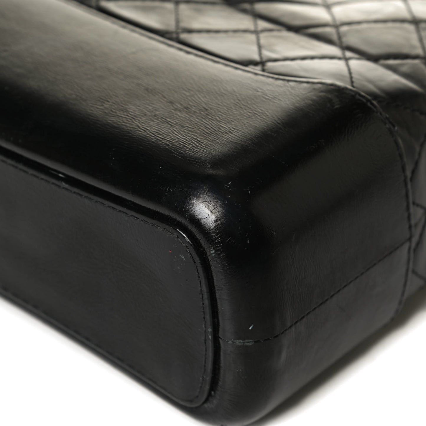 Aged Calfskin Quilted Medium Gabrielle Hobo Black