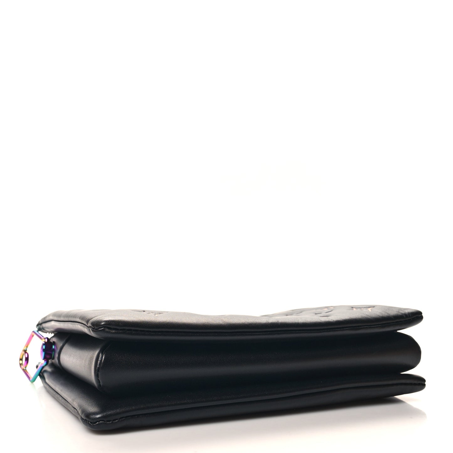 Lambskin Embossed Monogram LV Ski Coussin PM Black Multicolor
