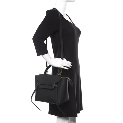 Celine Grained Calfskin Micro Belt Bag Black 2 of 9