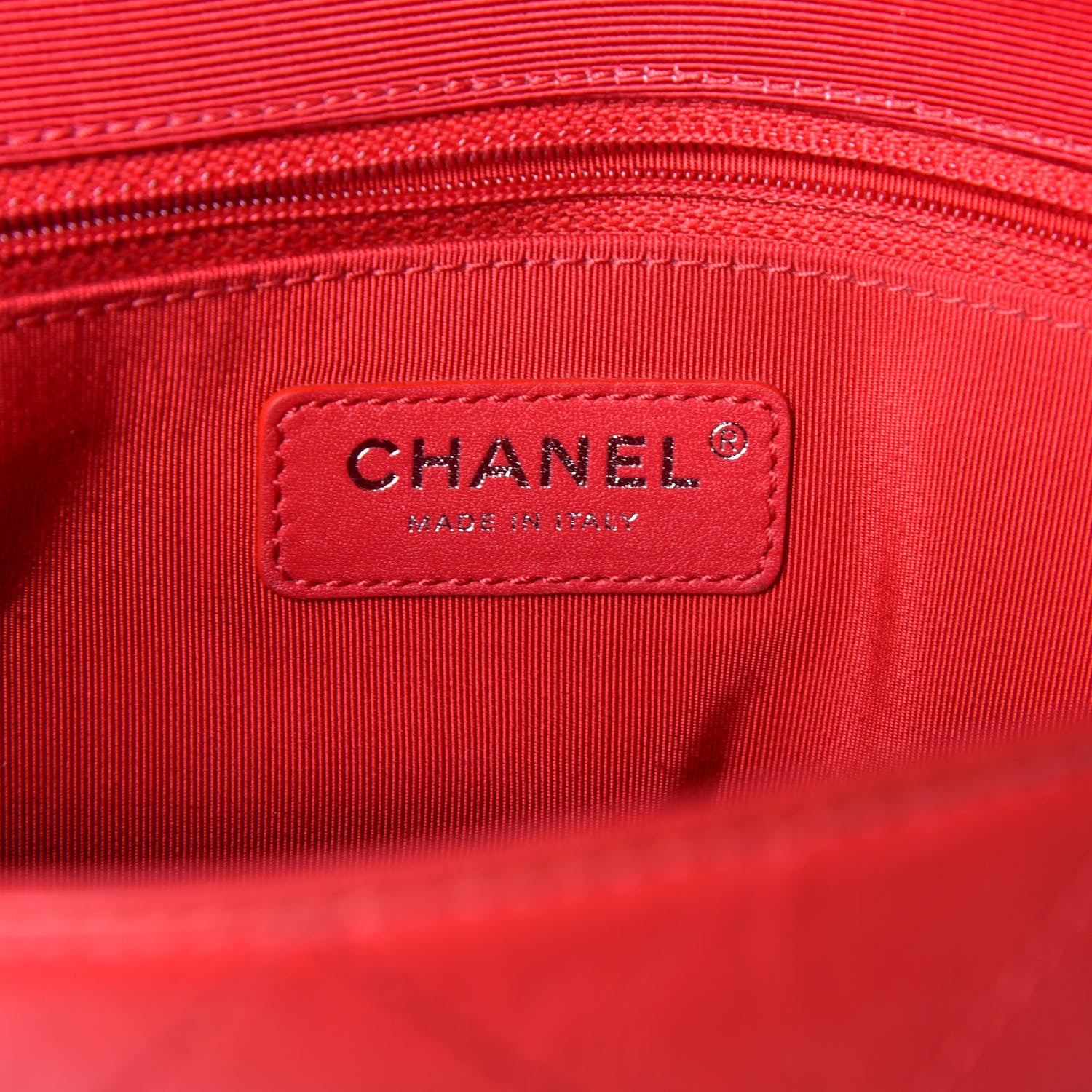 Chanel Crumpled Calfskin Flap Bag Red 6 of 9