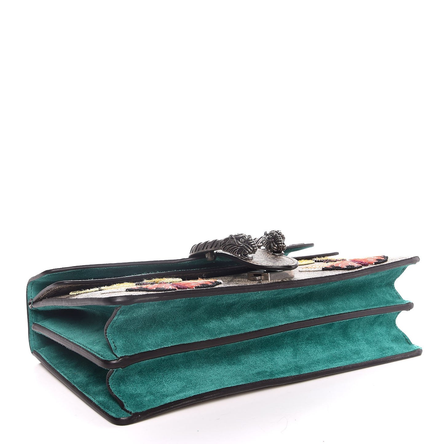 GG Supreme Monogram Willow Hill Embroidered Small Dionysus Shoulder Bag Emerald