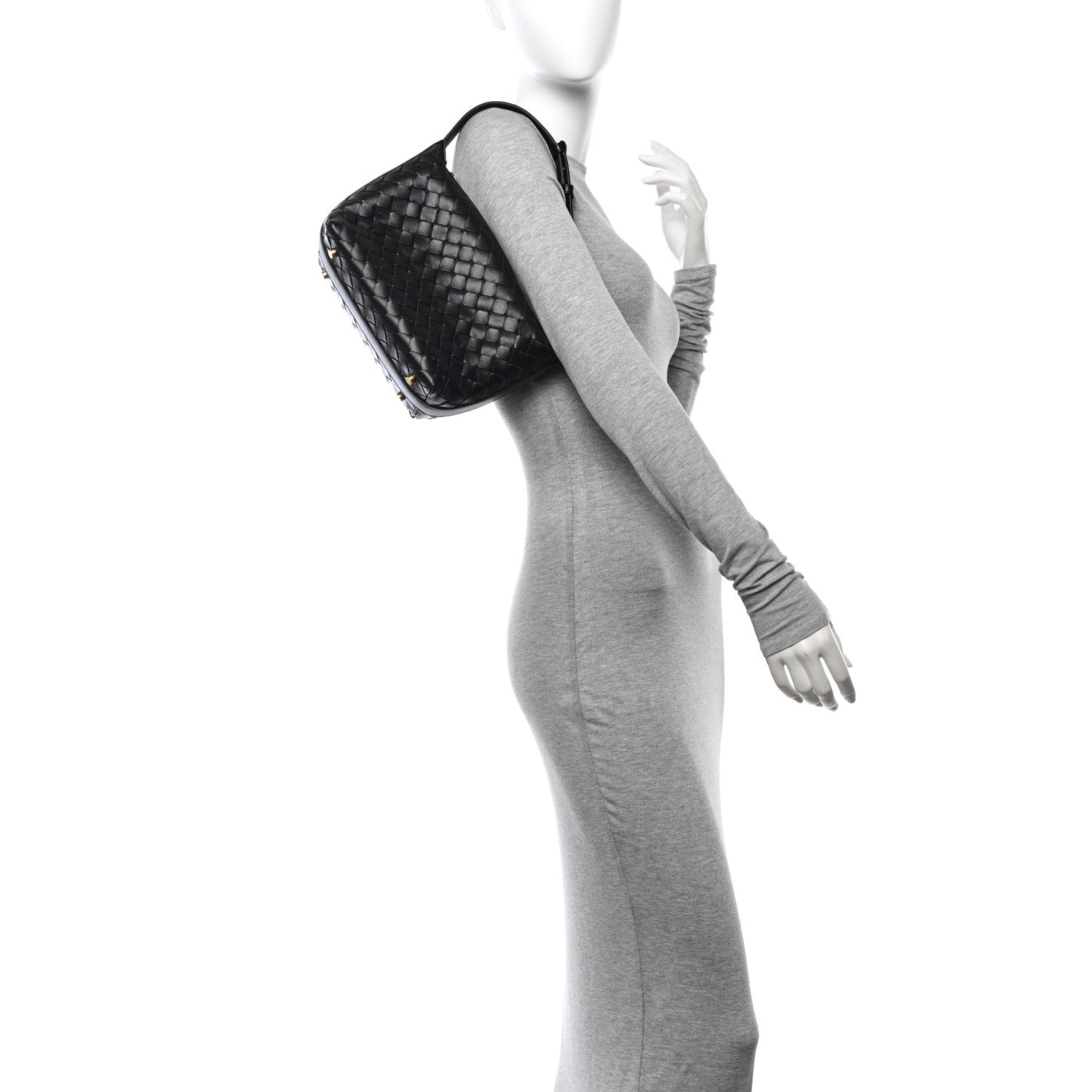 Bottega Veneta Calfskin Nappa Intrecciato Mini Wallace Black 2 of 12