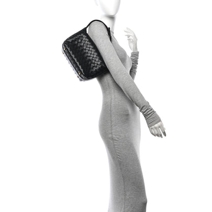 Bottega Veneta Calfskin Nappa Intrecciato Mini Wallace Black 2 of 12