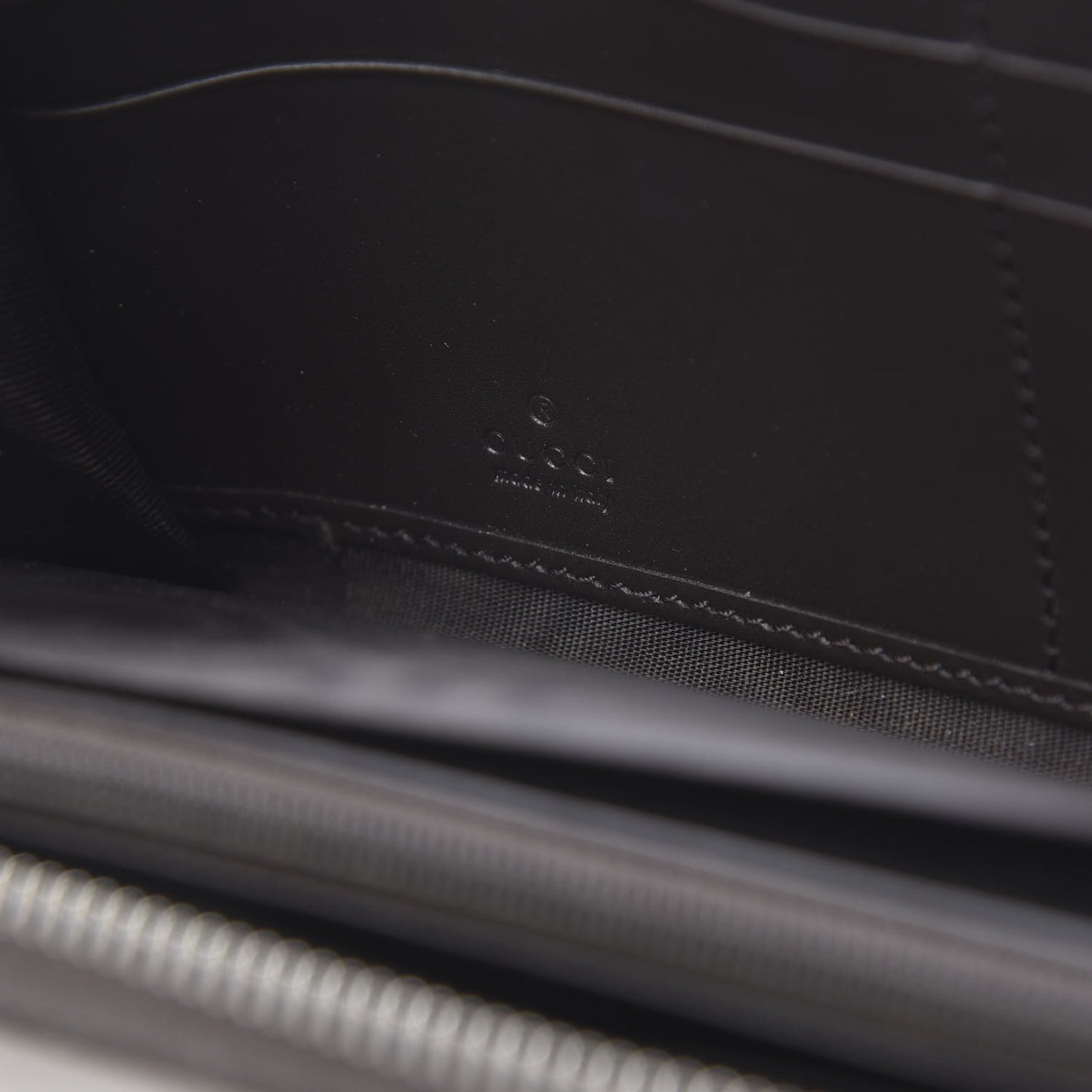 GG Supreme Monogram Web Bee Zip Around Wallet Beige Cocoa