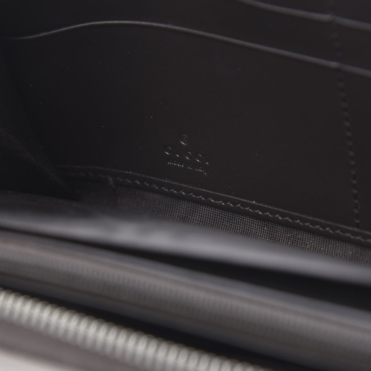 Gucci GG Supreme Monogram Web Bee Zip Around Wallet Beige Cocoa 6 of 9