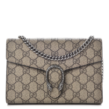 Gucci GG Supreme Monogram Mini Dionysus Chain Wallet Beige Taupe 1 of 9