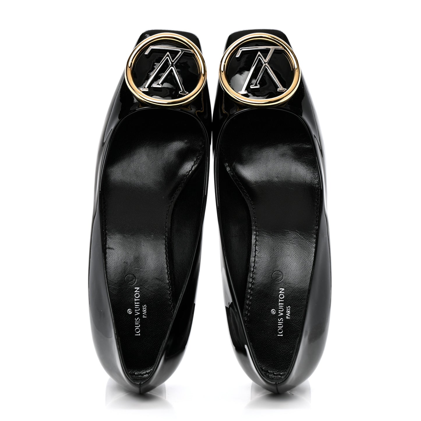 Patent Calfskin Madeleine Pumps 38 Black