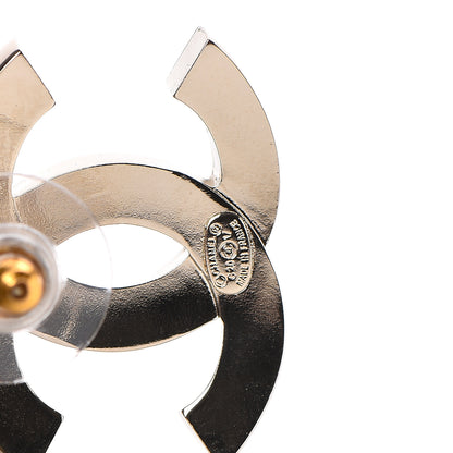 Chanel Crystal CC Earrings Gold 4 of 5