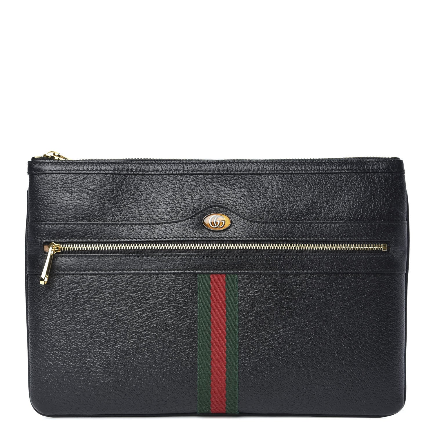 Gucci Calfskin Large Ophidia Pouch Clutch Black 1 of 10