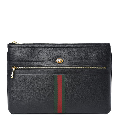 Gucci Calfskin Large Ophidia Pouch Clutch Black 1 of 10
