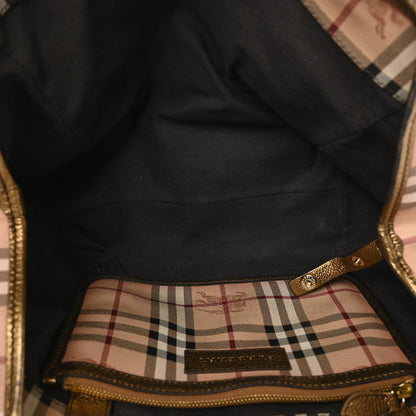 Burberry Haymarket Check Small Canterbury Tote Bronze 4 of 5