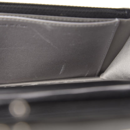 Chanel Goatskin Camellia Embossed Wallet on Chain WOC Black 10 of 15