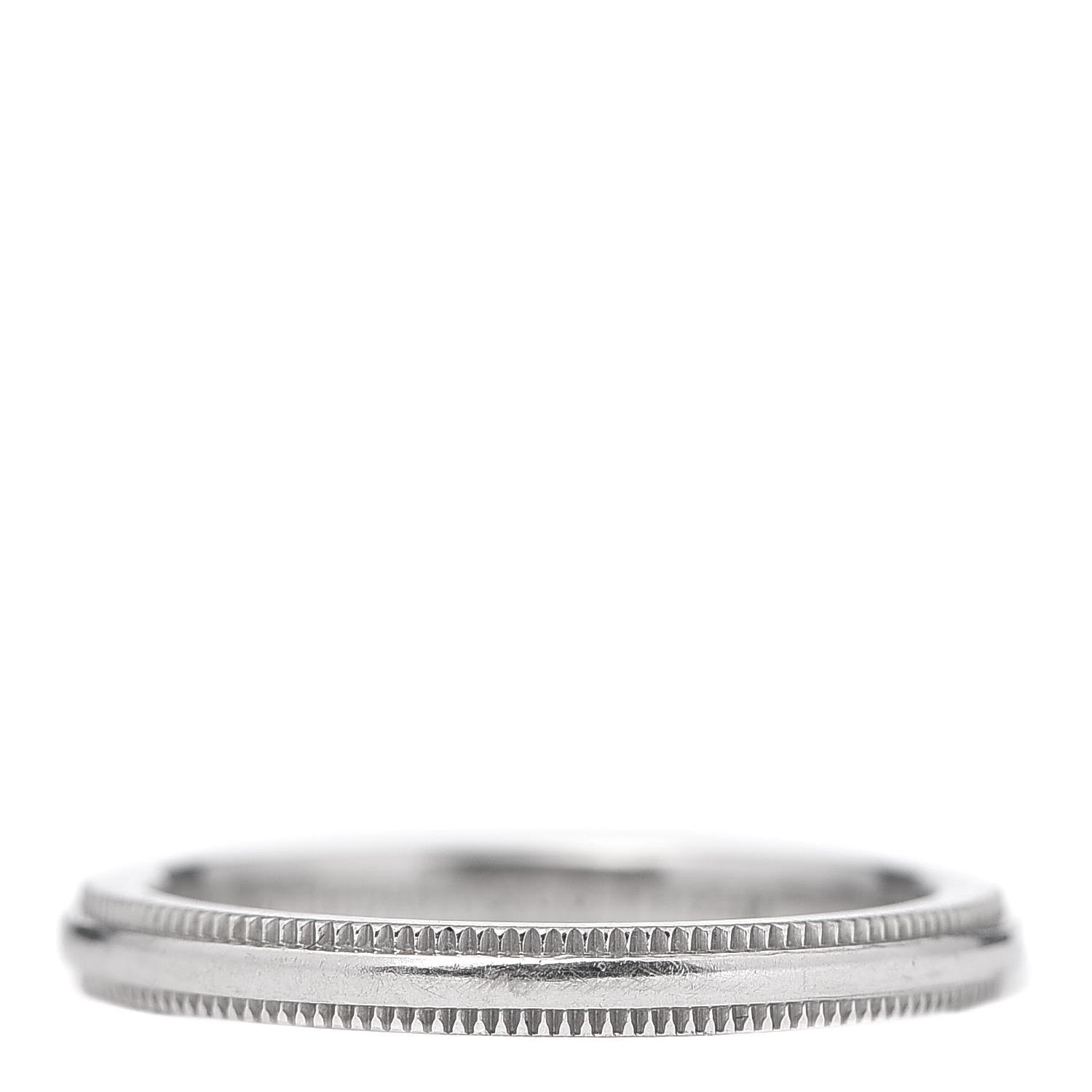 Tiffany Platinum 2mm Milgrain Wedding Band Ring 47 4 1 of 4