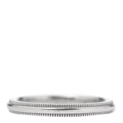 Tiffany Platinum 2mm Milgrain Wedding Band Ring 47 4 1 of 4